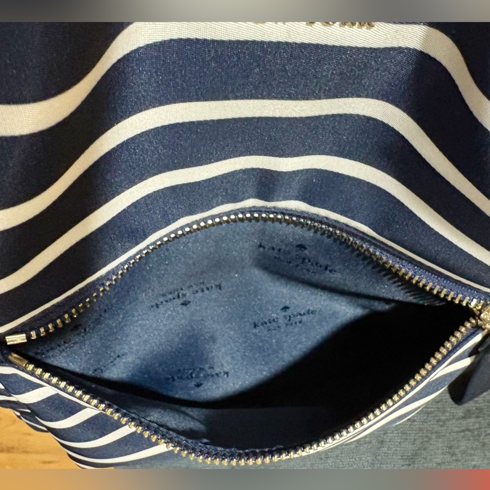 Kate Spade Striped Backpack in Navy and White - Picture 14 of 14